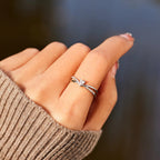 Inlaid Zircon Heart Open Ring 925 Sterling silver Adjustable Jewelry ff5129b3-d4b8-4b46-abd1-7e508e421d39-Max Trendsi
