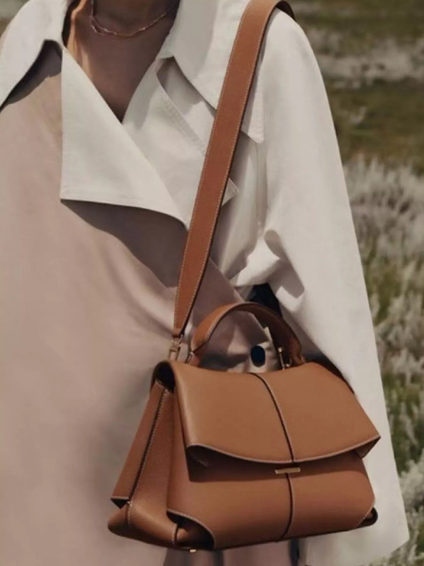 Women's Crossbody Bag Cowhide Leather Top Handle Caramel Handbag Caramel One Size ffe4c4bf-04bd-47b6-8cf0-a781b57a9089-Max-Origin Trendsi