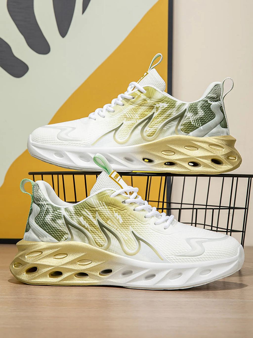 Women's Athletic Shoes Round Toe Lace Up Mesh Rubber Flat Shoes ffecb572125446a096a5f2f13d31c805-Max-Origin Trendsi