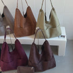 Women's Hobo Bag Vintage Large-Capacity Soft Faux-Suede Hasp Shoulder Bag with Phone Pocket