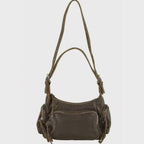 Fame Retro Crossbody Bags Multi Pocket Vegan Leather Casual Soft Shoulder Bags