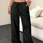 Women's Casual Wide Leg Pants Loose Fit High Waist Trousers with Pockets