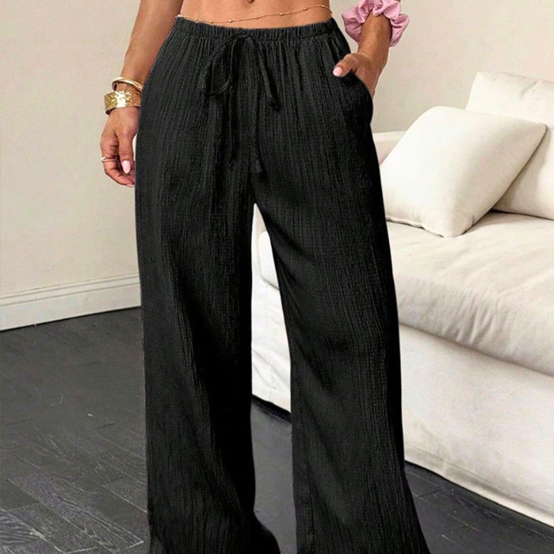 Women's Casual Wide Leg Pants Loose Fit High Waist Trousers with Pockets