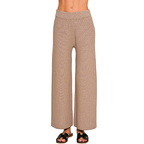 Zenana Sweater Pants Wide-Leg High Waisted Women's Viscose Knit Lightwight Cocoa